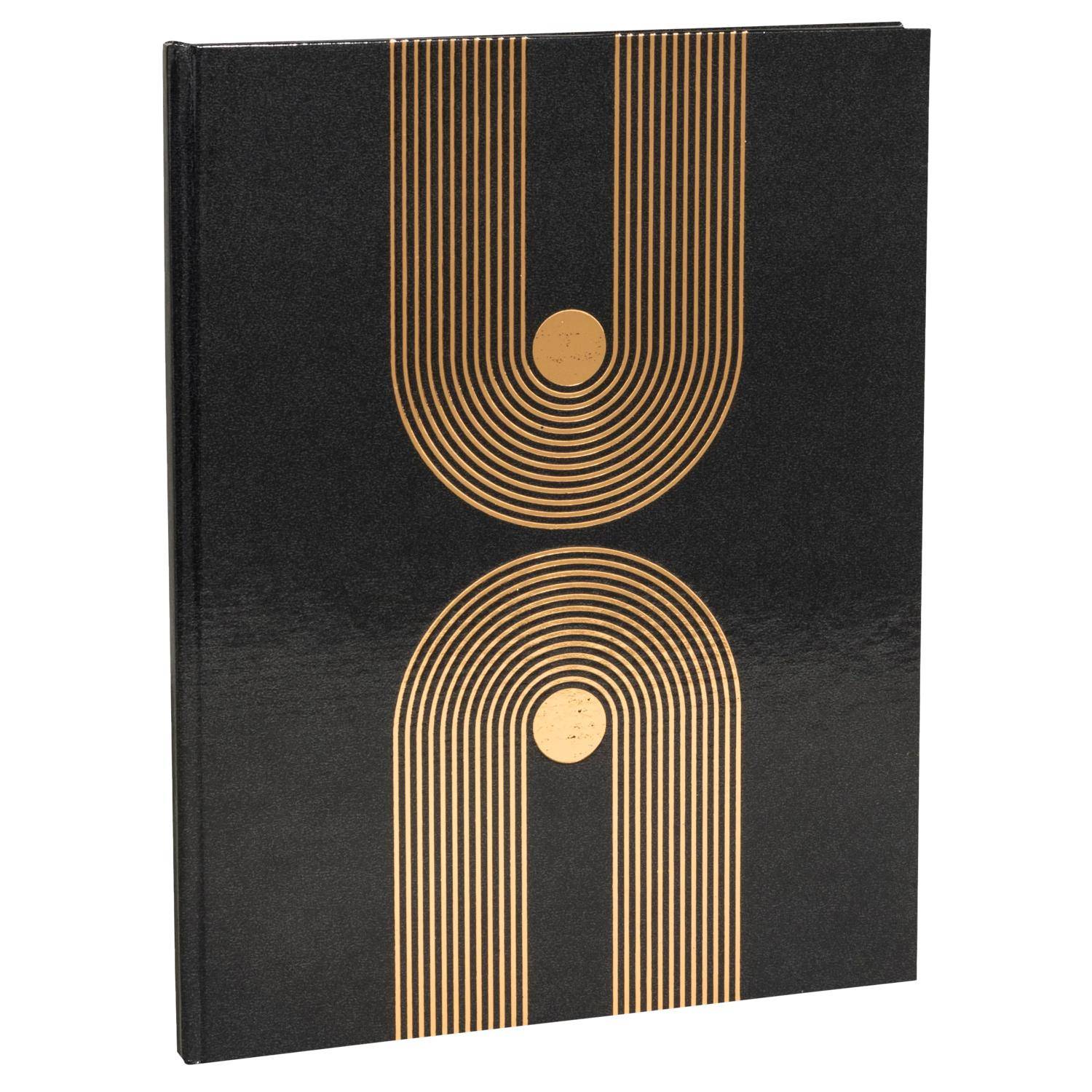 Exacompta Gästebuch 50 Bl blanko Goldschnitt 27x22 cm Graphik - Schwarz - 47848E