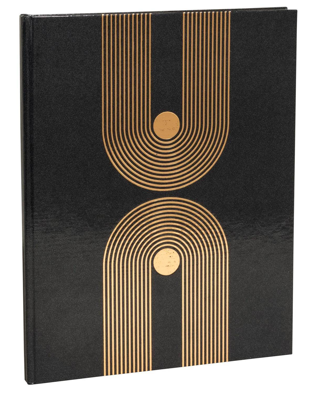 Exacompta Gästebuch 50 Bl blanko Goldschnitt 27x22 cm Graphik - Schwarz - 47848E