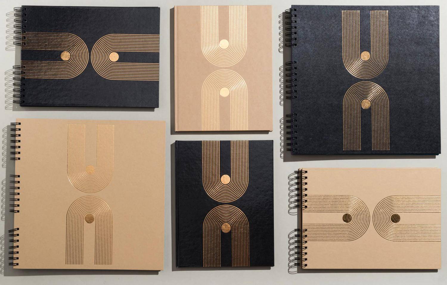 Exacompta Gästebuch 50 Bl blanko Goldschnitt 27x22 cm Graphik - Kraft - 47849E