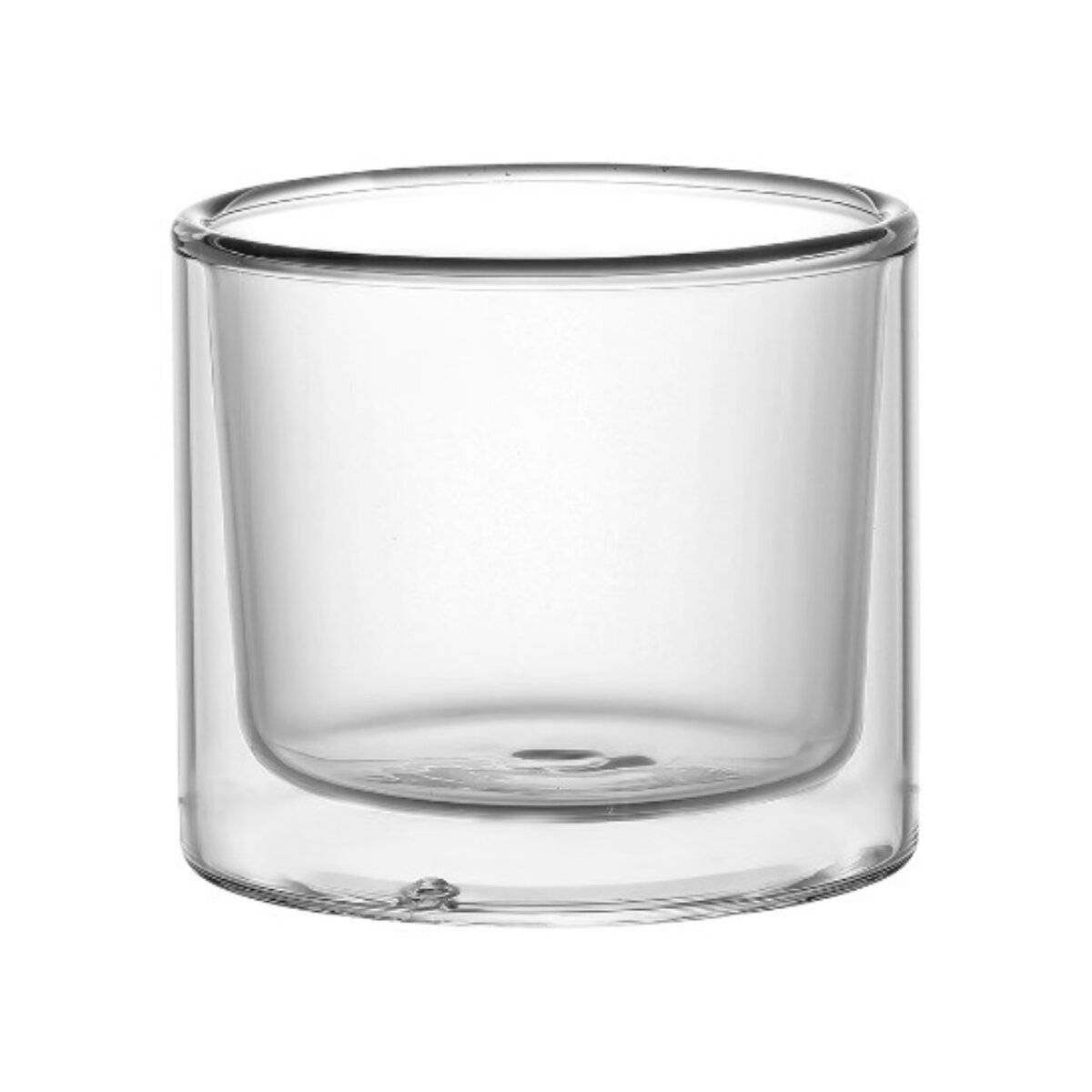 2-tlg. Glasschalen-Set Doppelwandige Dessertgläser 100ml Transparent