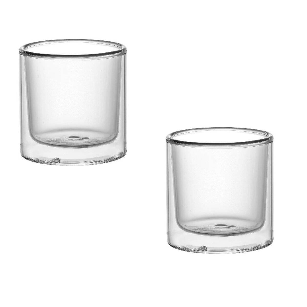 2-tlg. Glasschalen-Set 290ml Doppelwandige Dessertgläser Transparent