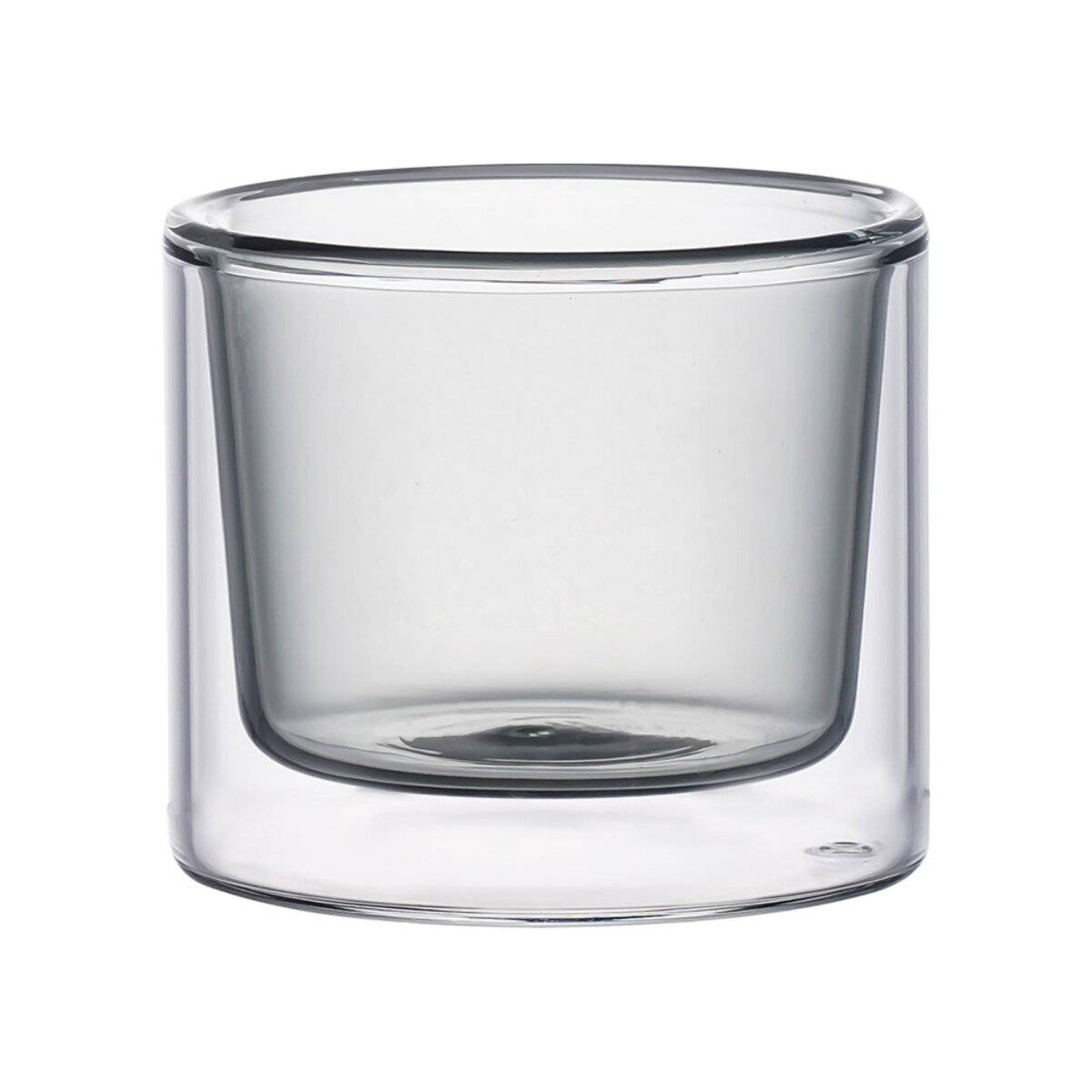 2-tlg. Glasschalen-Set 290ml Doppelwandige Dessertgläser Anthrazit