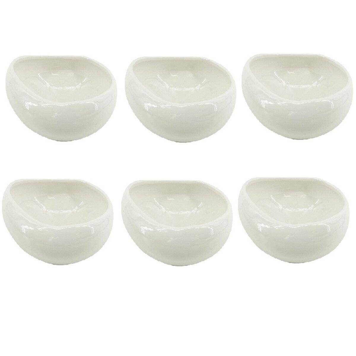 6er Set Schüsseln aus Porzellan ideal für Salate, Pasta oder Desserts - Perfekt für jeden Anlass