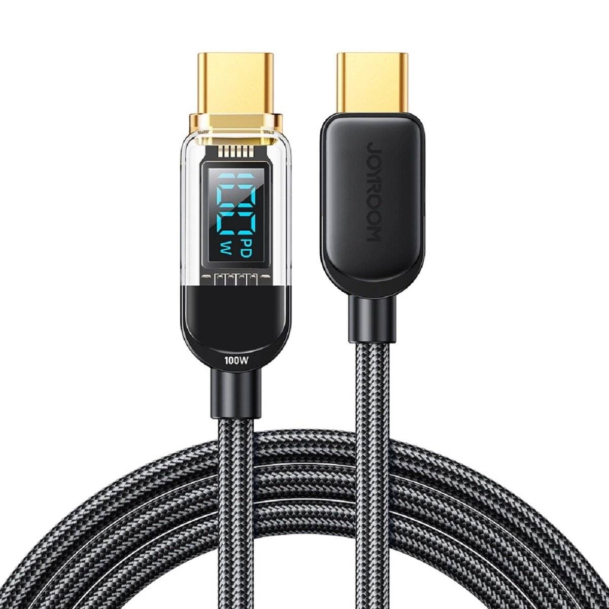 Joyroom Smartphone Kabel Ladekabel Datenkabel 100W USB-C auf USB-C Kabel 1,2m Schwarz