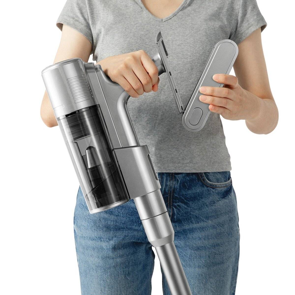 Akku-Staubsauger V100 mit LED-Display 200 AW, 5 Bürstenköpfe, 20000 mAh, 50000 Pa