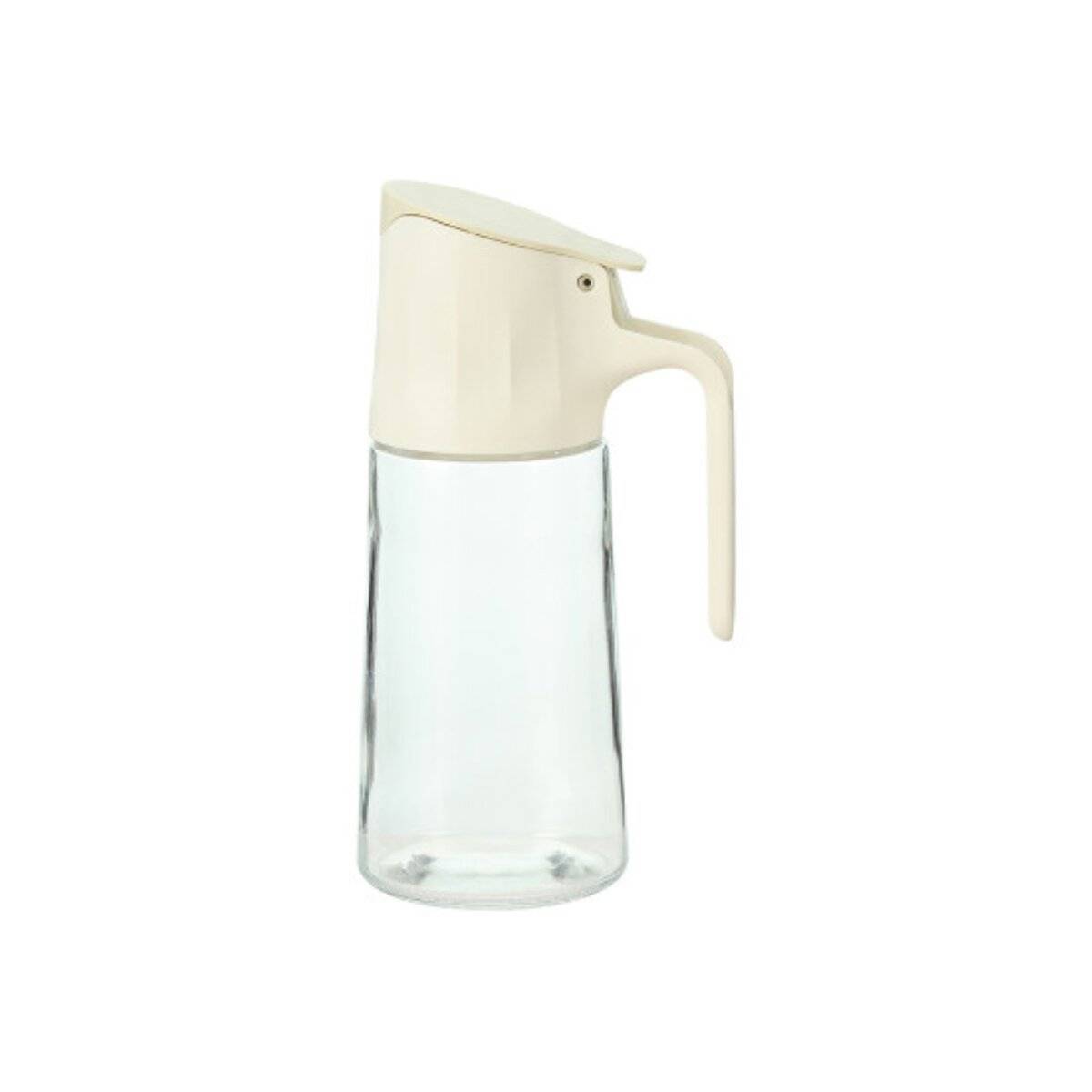 Elegante und Auslaufsichere 500-ml - Öl-, Essig- oder Dressing Flasche aus Glas Creme