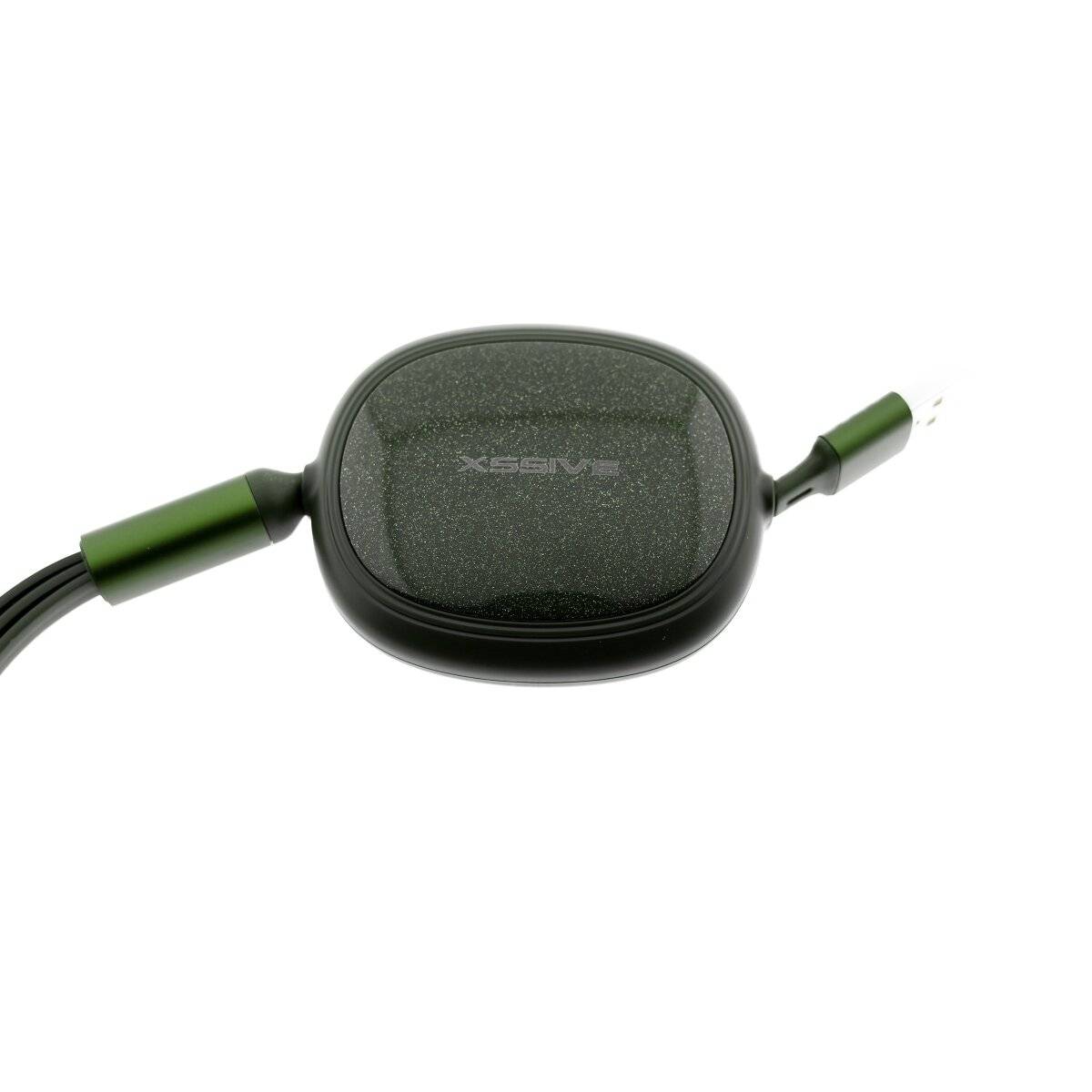 66 W 3-in-1-Schnellladegerät mit ausziehbarem Kabel vollem Anschluss