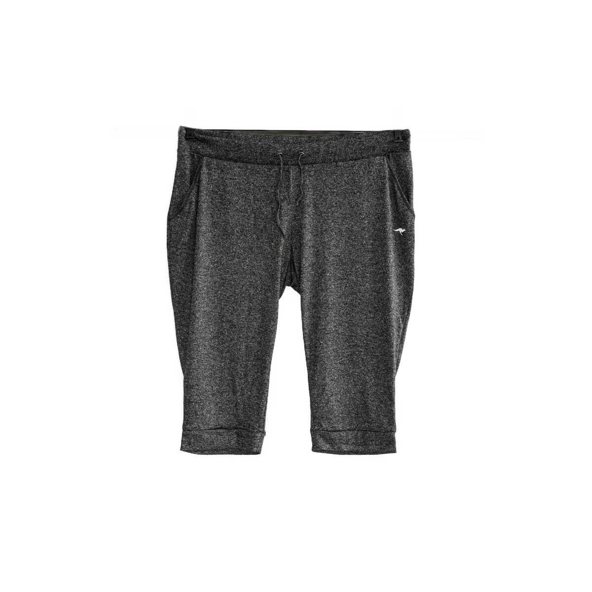 KangaROOS 3/4 Jogginghose für Damen in Anthrazit mit Schnur und Taschen 50