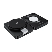 3 in 1 Magnetladegerät in Schwarz - Schnellladegerät mit faltbarem Design 3 in 1 Magnetladegerät in Schwarz - Schnellladegerät mit faltbarem Design