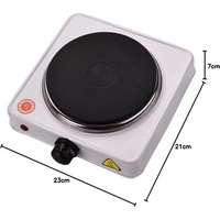 Elektrokocher, 1000W Gusseisen-Elektroplatte, einstellbarer Thermostat weiß Elektrokocher, 1000W Gusseisen-Elektroplatte, einstellbarer Thermostat weiß