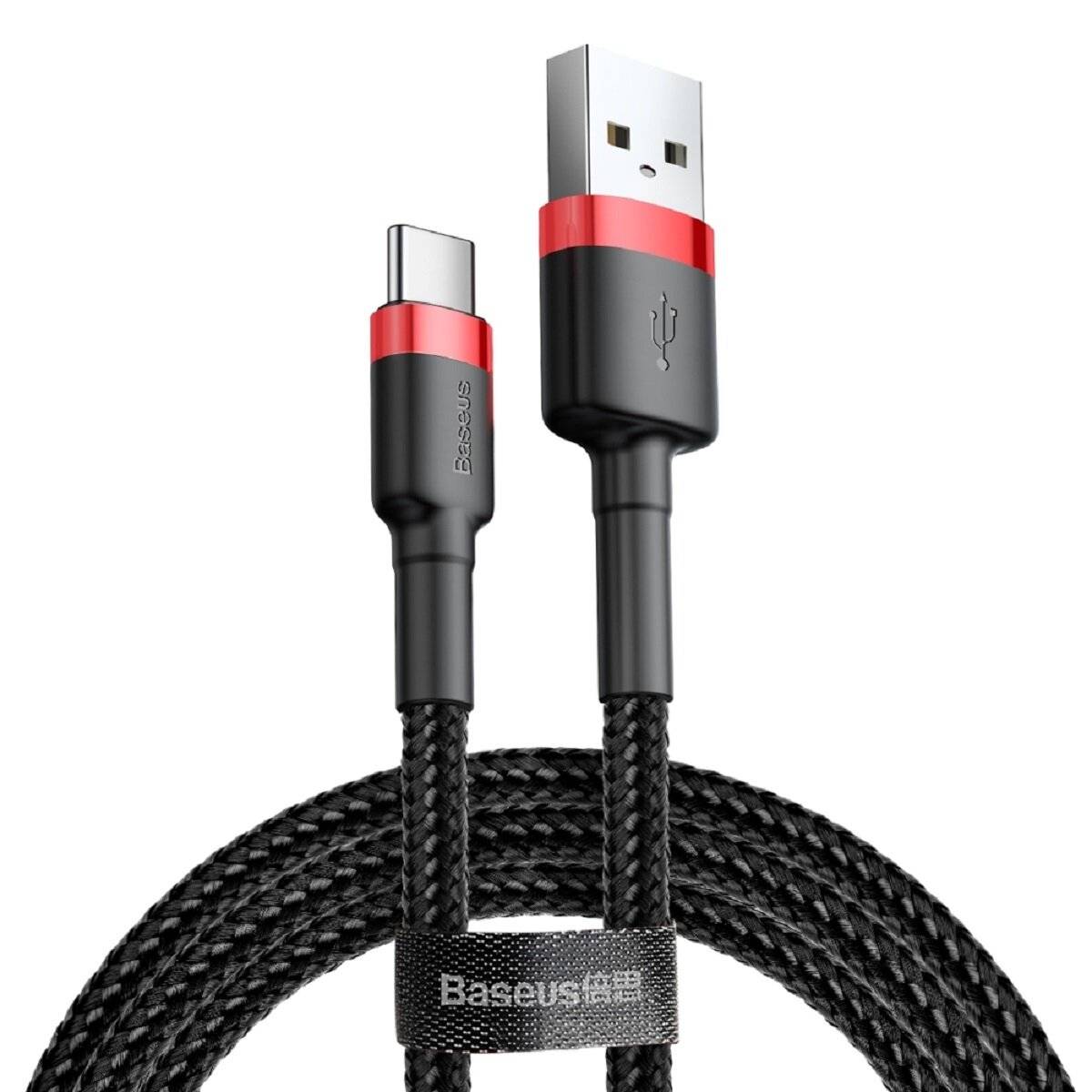 Baseus USB zu USB-C Kabel 3A – 0,5m Daten- und Ladekabel in Schwarz