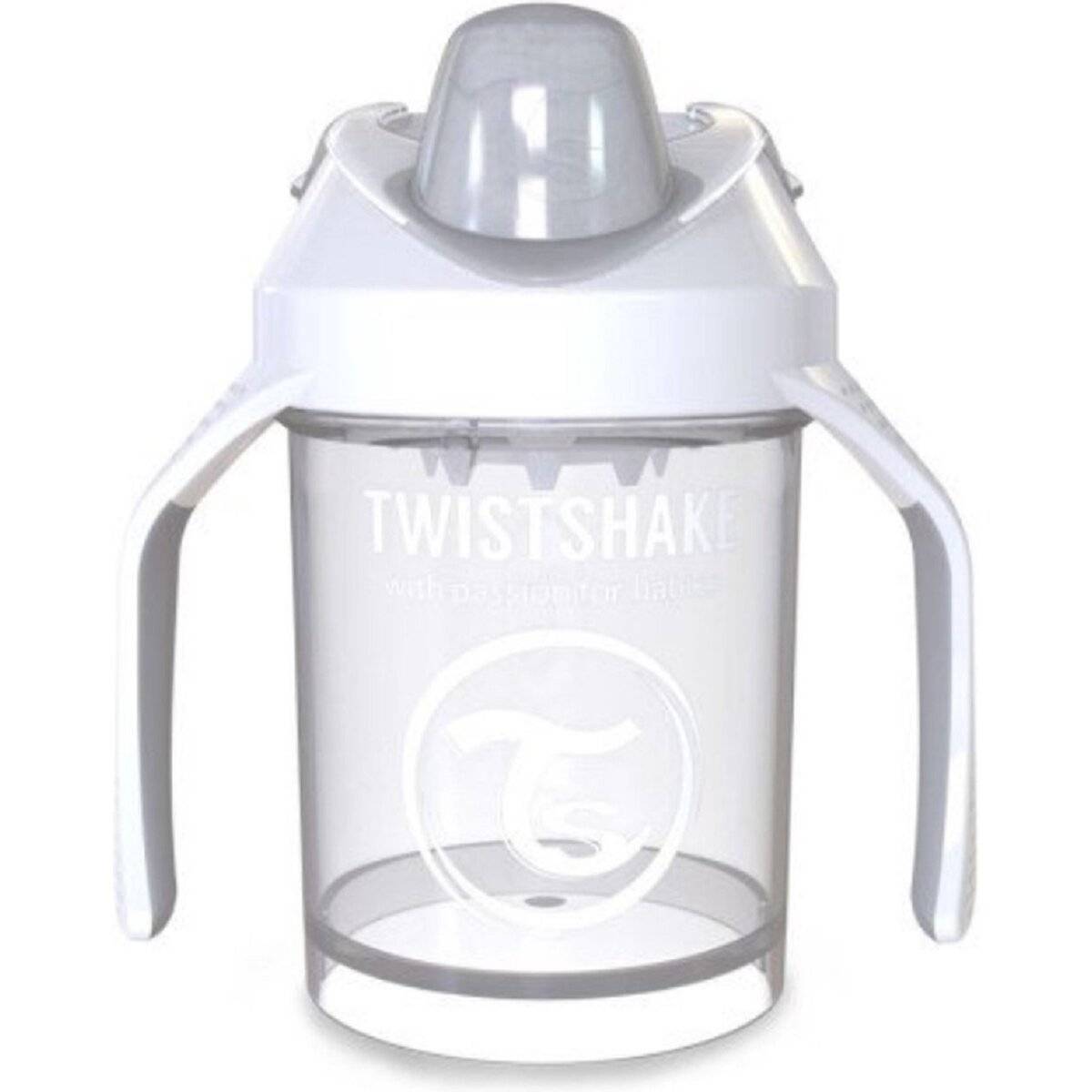 Twistshake Trinkbecher - Mini Becher für Babys ab 4 Monaten 230 ml Weiß
