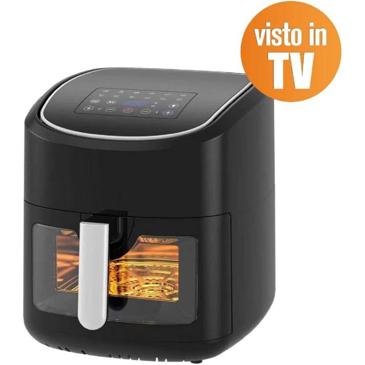 1800 W Heißluftfritteuse, 8 L / 2,5 kg, Touchscreen mit Sichtfenster