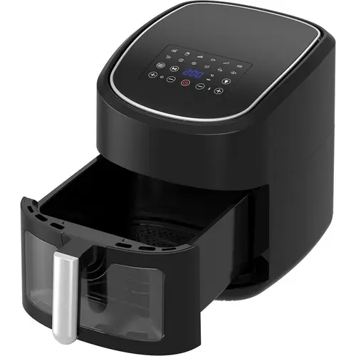 1800 W Heißluftfritteuse, 8 L / 2,5 kg, Touchscreen mit Sichtfenster 1800 W Heißluftfritteuse, 8 L / 2,5 kg, Touchscreen mit Sichtfenster