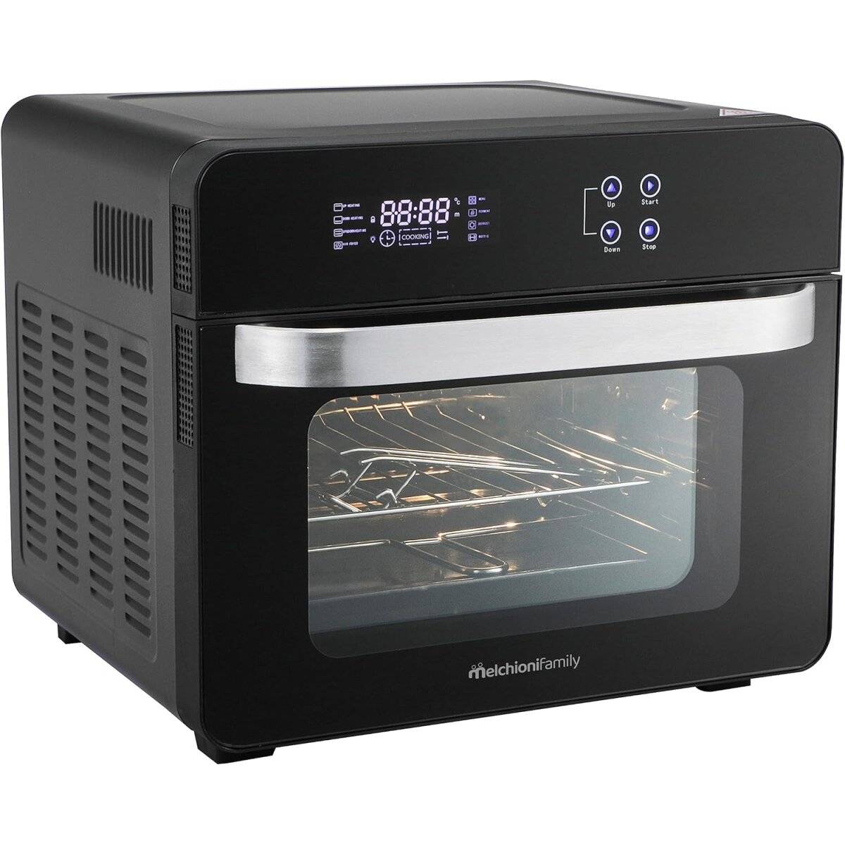 1700 W Fritteuse 24 Lt Heißluftfritteusen + Statischer und belüfteter Backofen