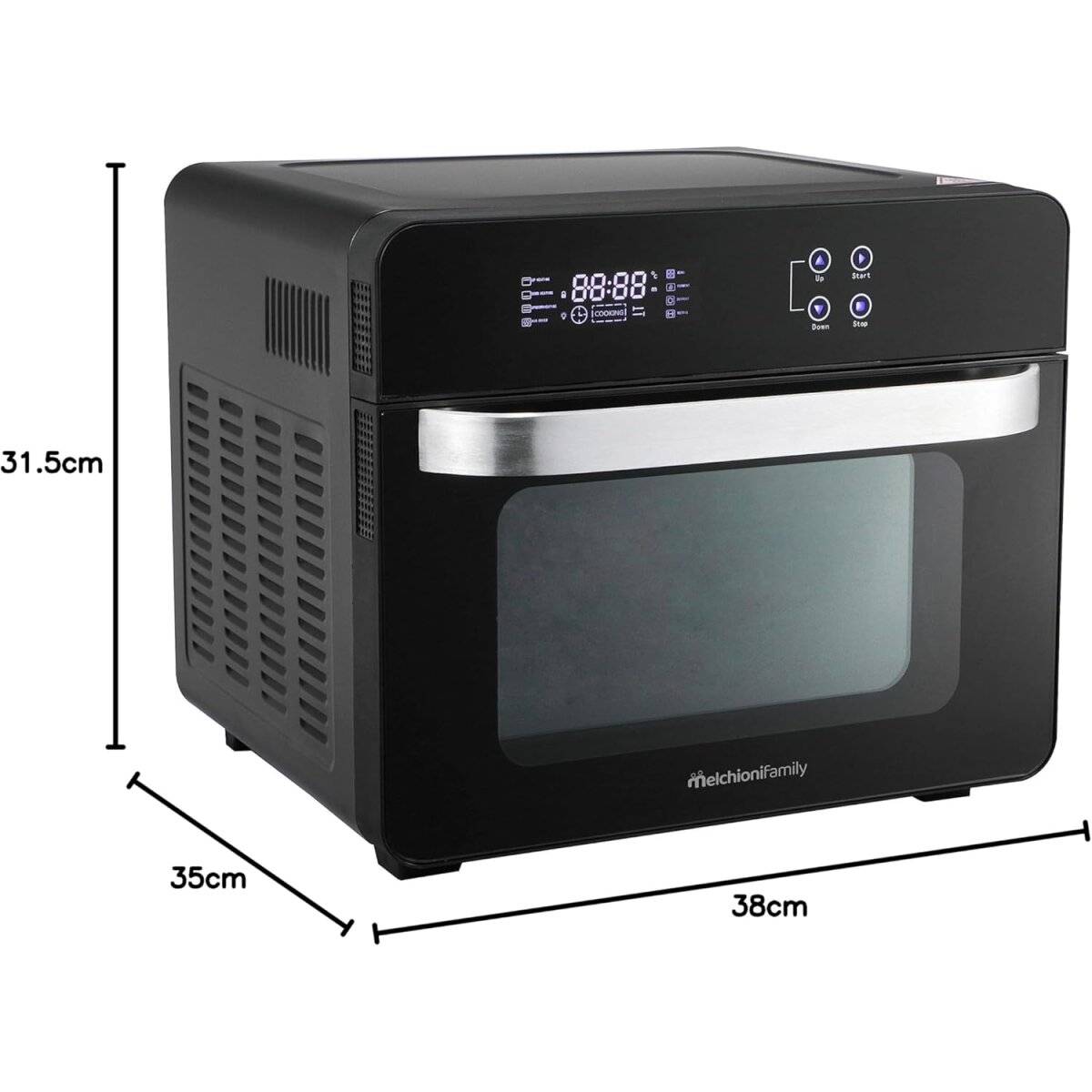 1700 W Fritteuse 24 Lt Heißluftfritteusen + Statischer und belüfteter Backofen