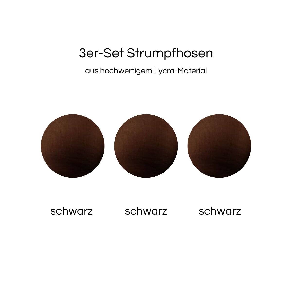 Elegante Strumpfhosen 20 DEN - 3er Pack in Schwarz S