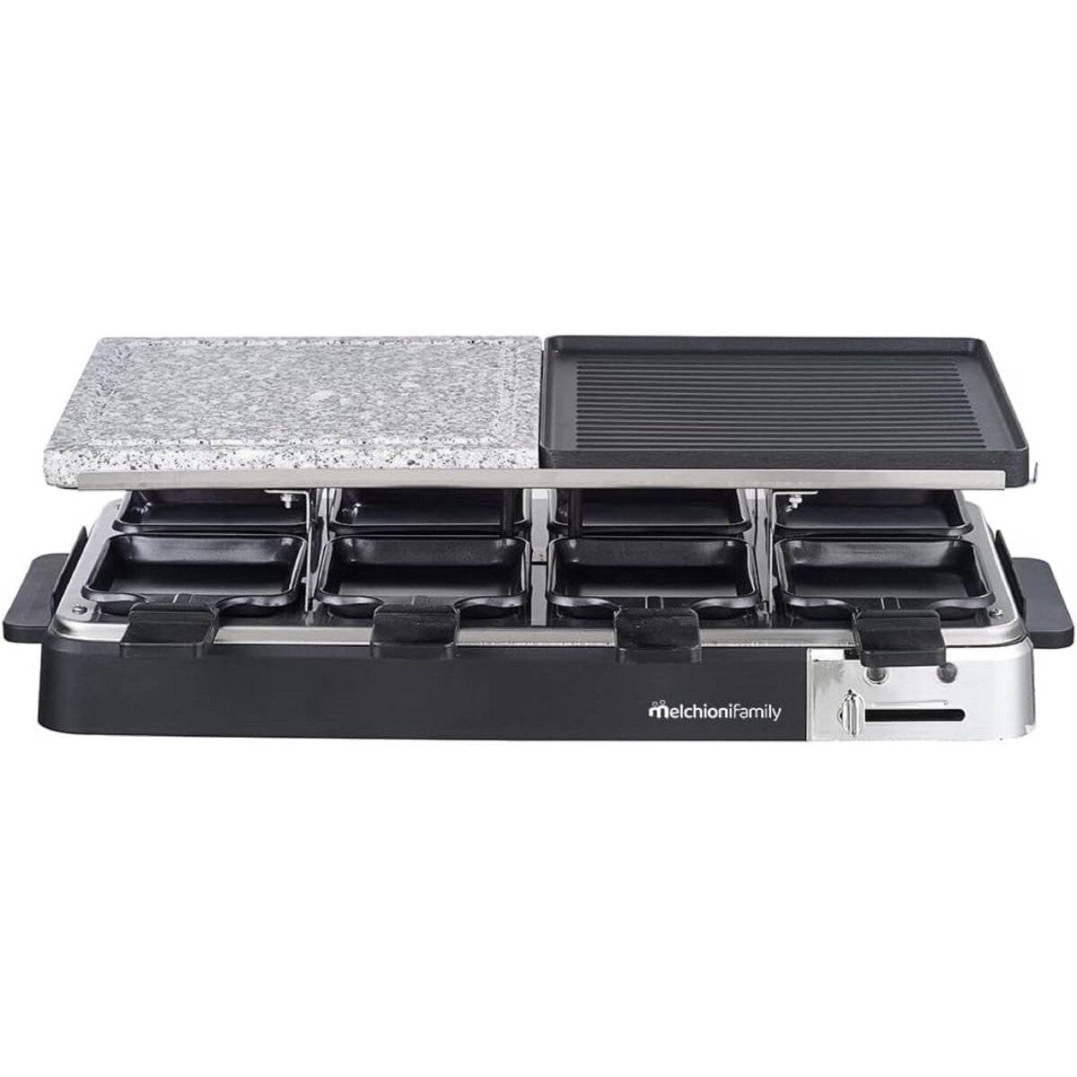 1200 W Raclette-Set 8 Raclette-Schalen, einstellbarer Thermostat