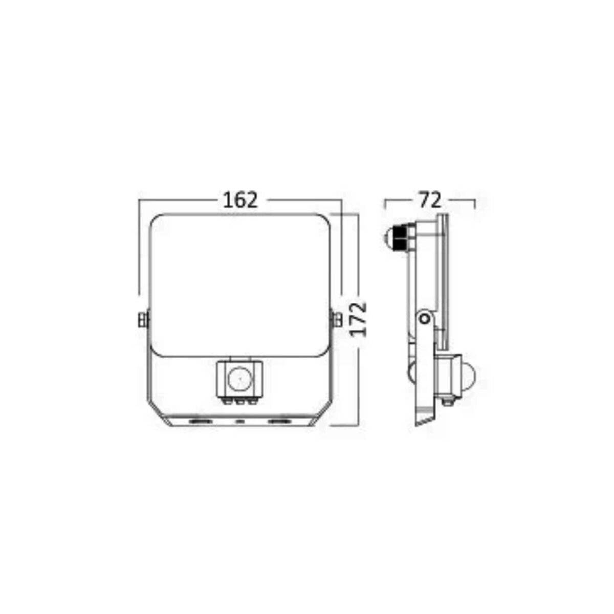 LED Flutlichtstrahler mit Bewegungssensor 30W | 3in1 | IP54 3CCT
