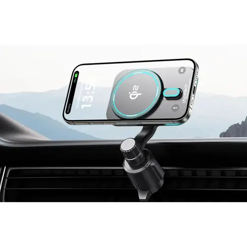Autohalterung mit Ladefuntktion 15W in Schwarz - Schnellladegerät MagLeapWireless Autohalterung mit Ladefuntktion 15W in Schwarz - Schnellladegerät MagLeapWireless