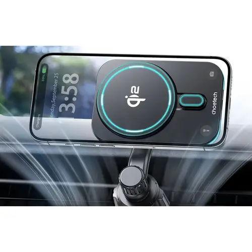 Autohalterung mit Ladefuntktion 15W in Schwarz - Schnellladegerät MagLeapWireless Autohalterung mit Ladefuntktion 15W in Schwarz - Schnellladegerät MagLeapWireless