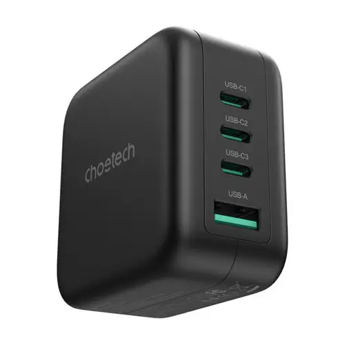 GaN-Netzladegerät mit US-, EU-, UK- und AU-Adapter 70W in Schwarz GaN-Netzladegerät mit US-, EU-, UK- und AU-Adapter 70W in Schwarz