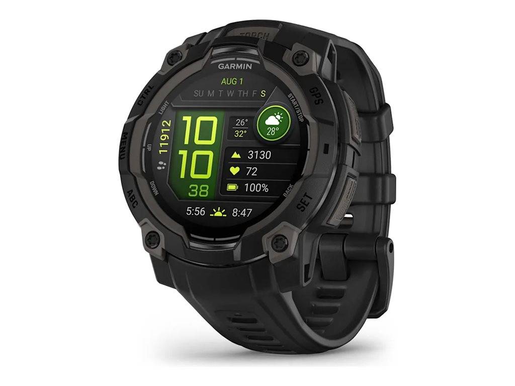 Garmin Instinct 3 AMOLED - 45 mm - faserverstärktes Polymer - intelligente Uhr mit Band - Silikon - Anzeige 3 cm (1.2"")