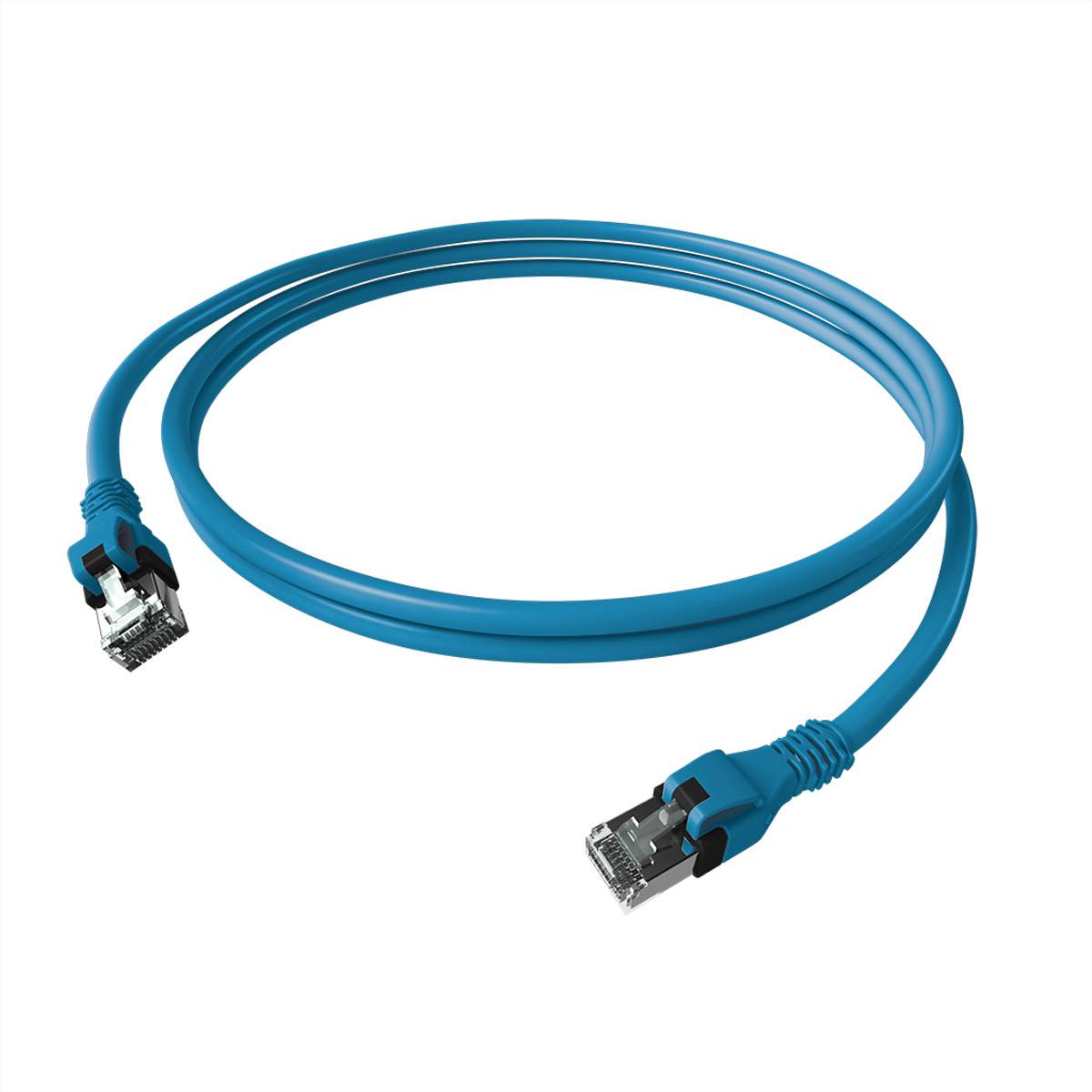EASYLAN - saCon DualBoot Patchkabel S/FTP blau 10.00m Kat.6A - FTP - SFTP