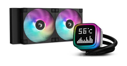 Deepcool LP240 Liquid Cooler 240mm 5th Gen Pump 3400RPM 14x14 Dot Matrix Screen