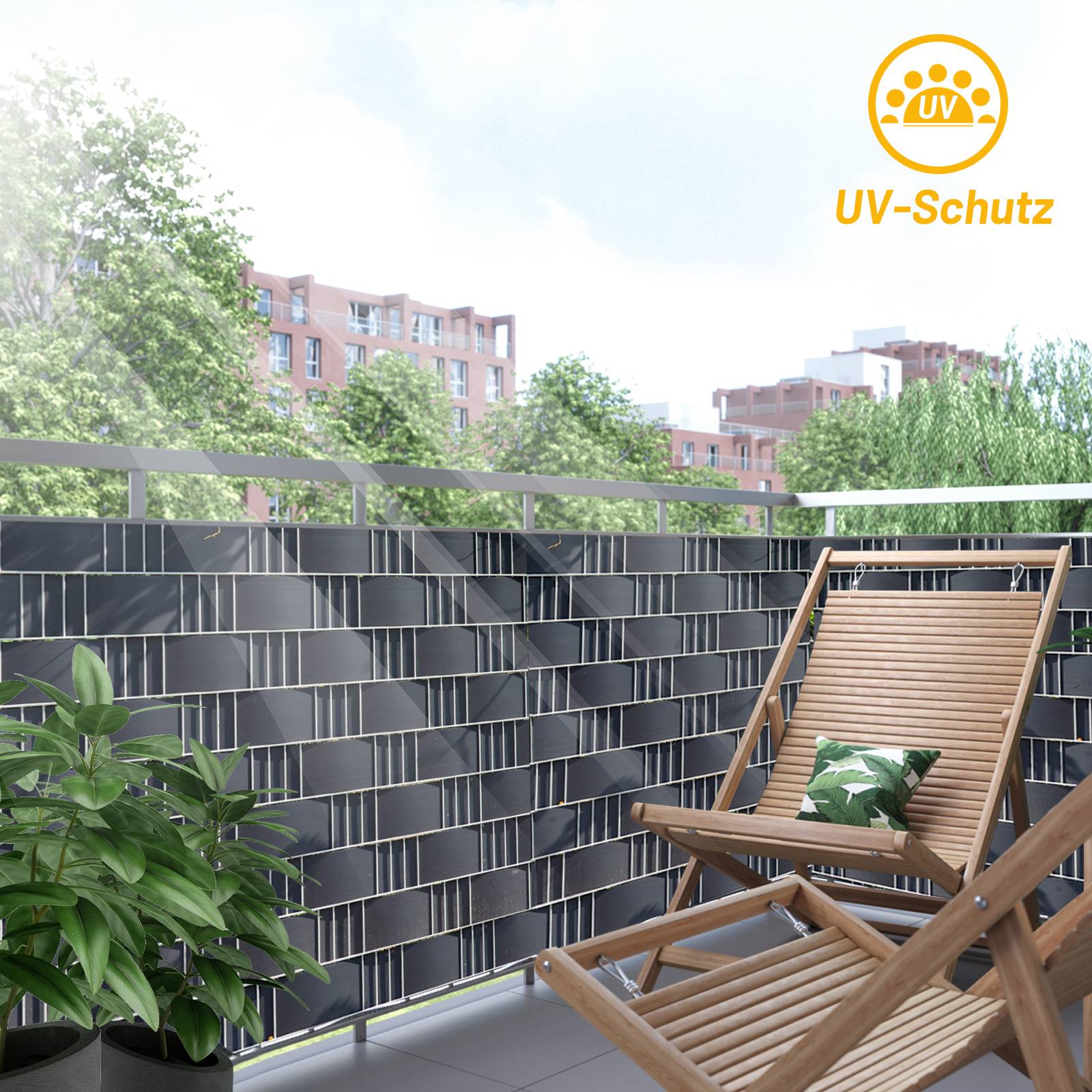 20 Stück Hart-PVC Anthrazit Sichtschutzstreifen für Doppelstabmatten 2,5mx19cm Zaunsichtschutz für Balkon Gartenzaun