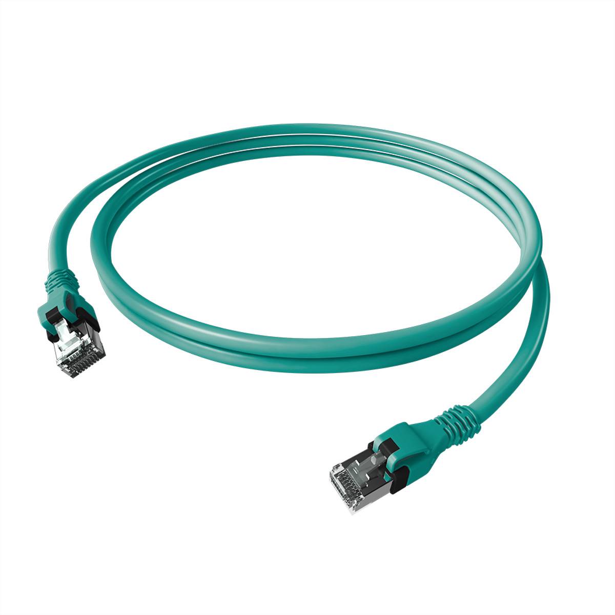 EASYLAN - saCon DualBoot Patchkabel S/FTP türkis 5.00m Kat.6A - FTP - SFTP