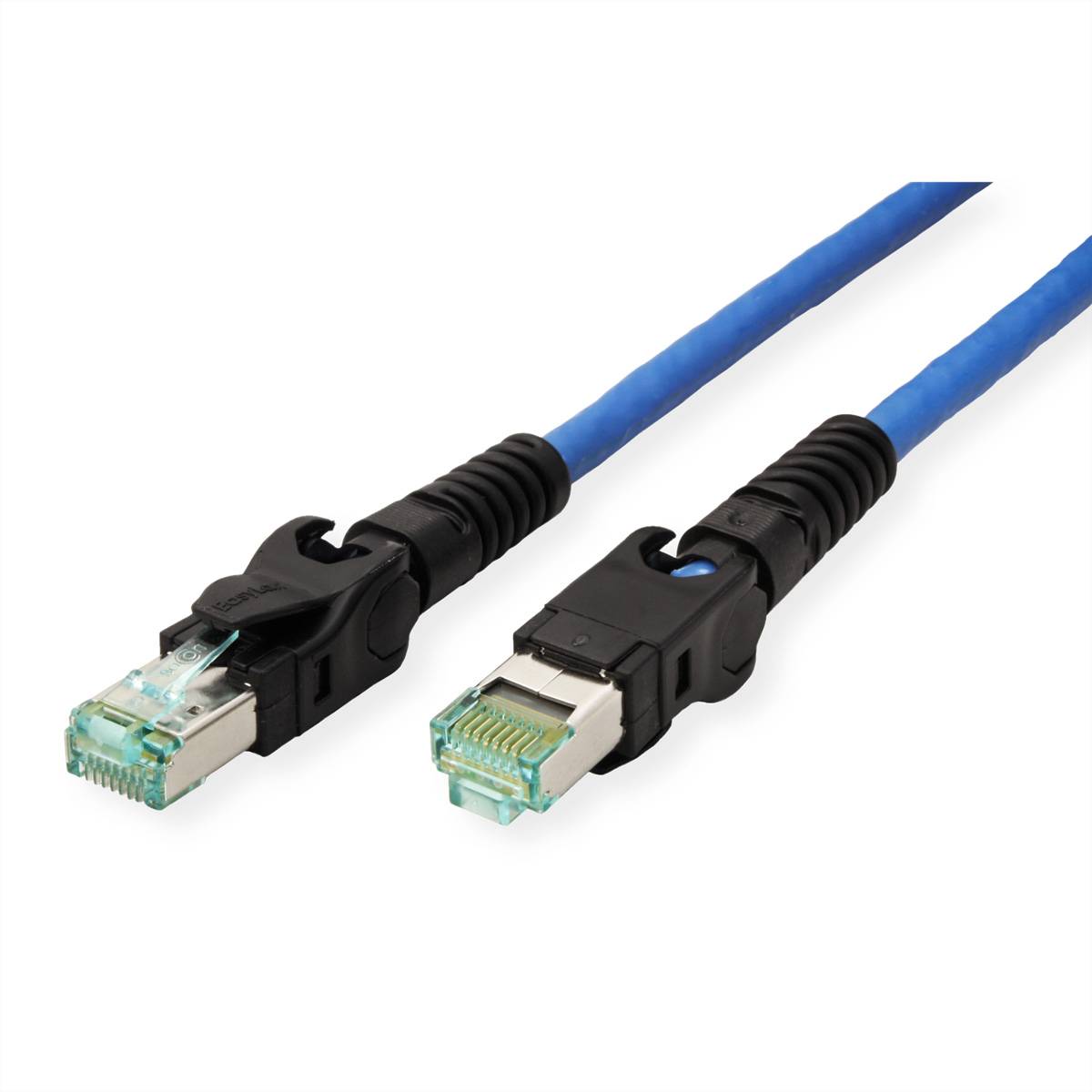 EasyLan VarioBoot Patchkabel Cat.6A, S/FTP, blau, 1 m