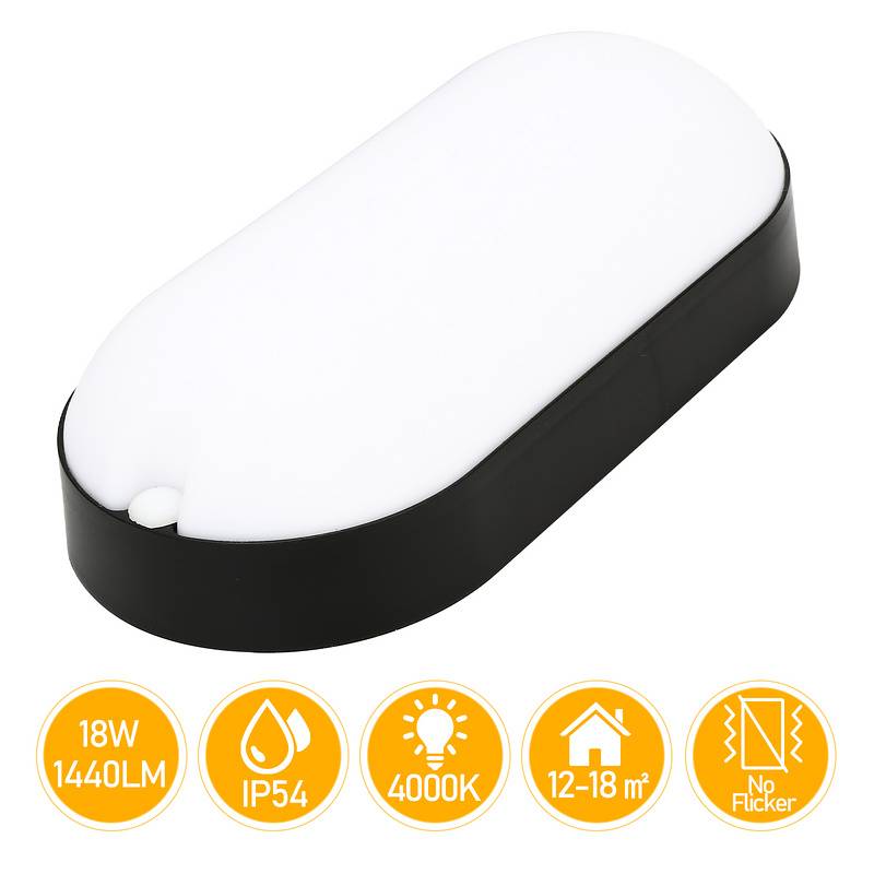 LED Feuchtraumleuchte 15W 8x Wasserdicht Deckenleuchten IP54 Wasserdicht Lampe Garage Keller