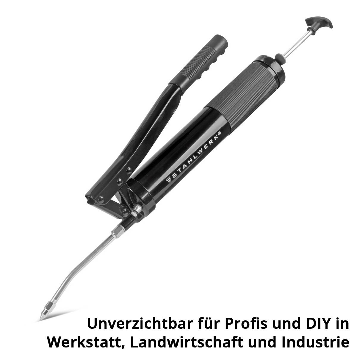 STAHLWERK Einhand-Fettpresse 600 ml 550 bar Handhebelpresse aus robustem Stahl