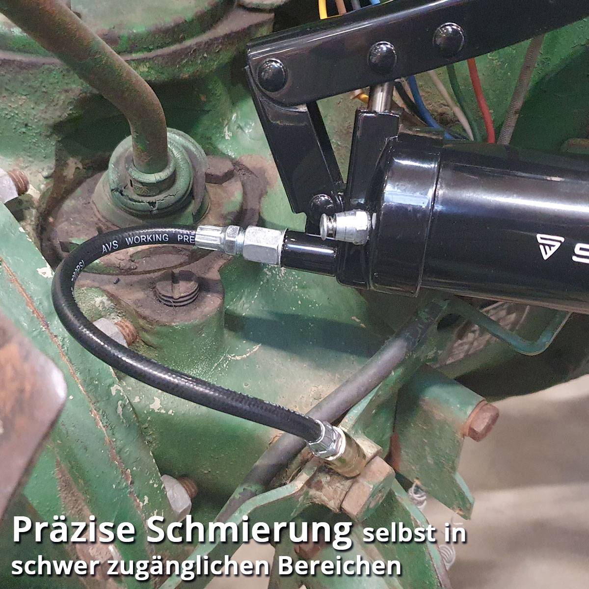 STAHLWERK Einhand-Fettpresse 600 ml 550 bar Handhebelpresse aus robustem Stahl