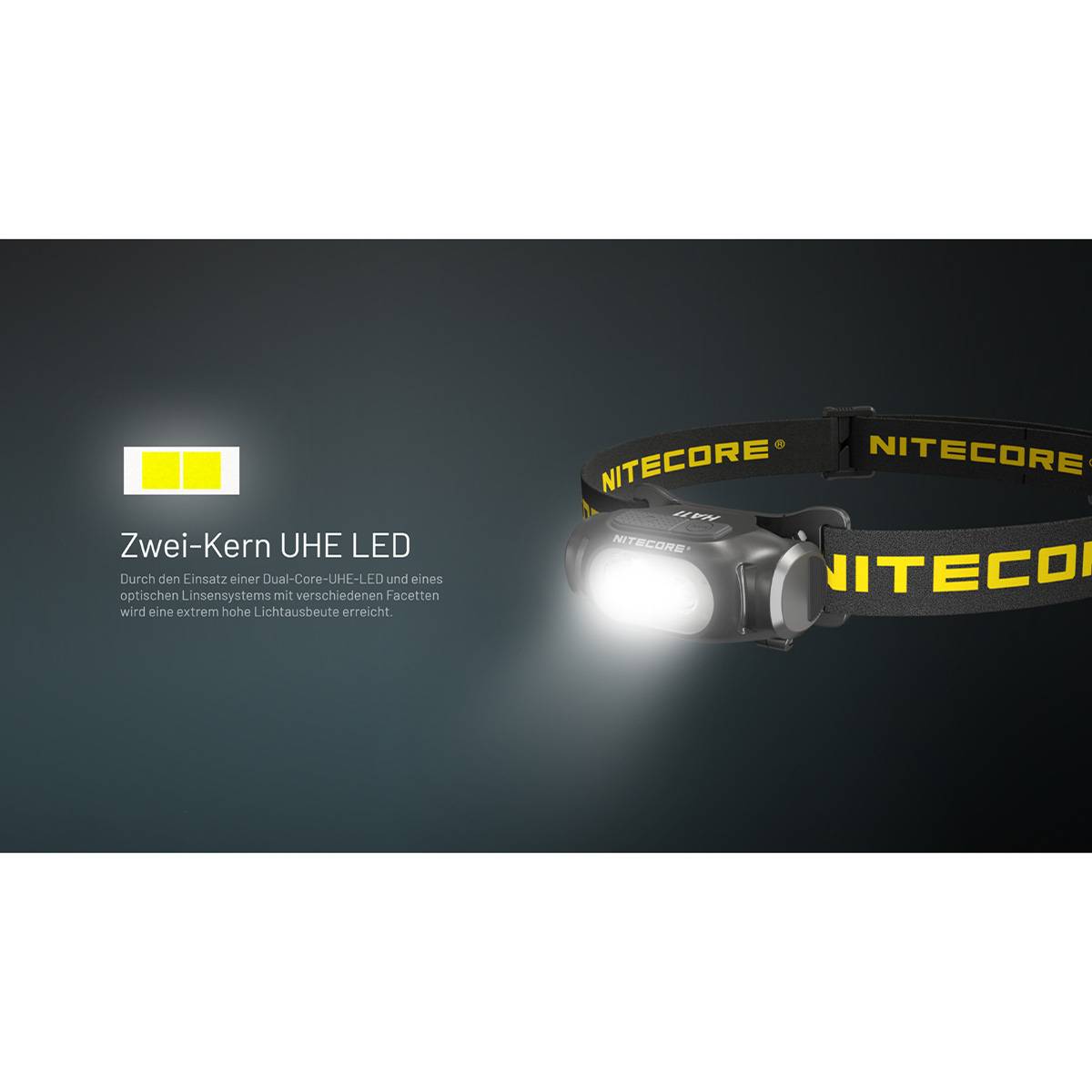 Nitecore HA11 V2 LED-Stirnlampe 240 Lumen - Schwarz/Gelb