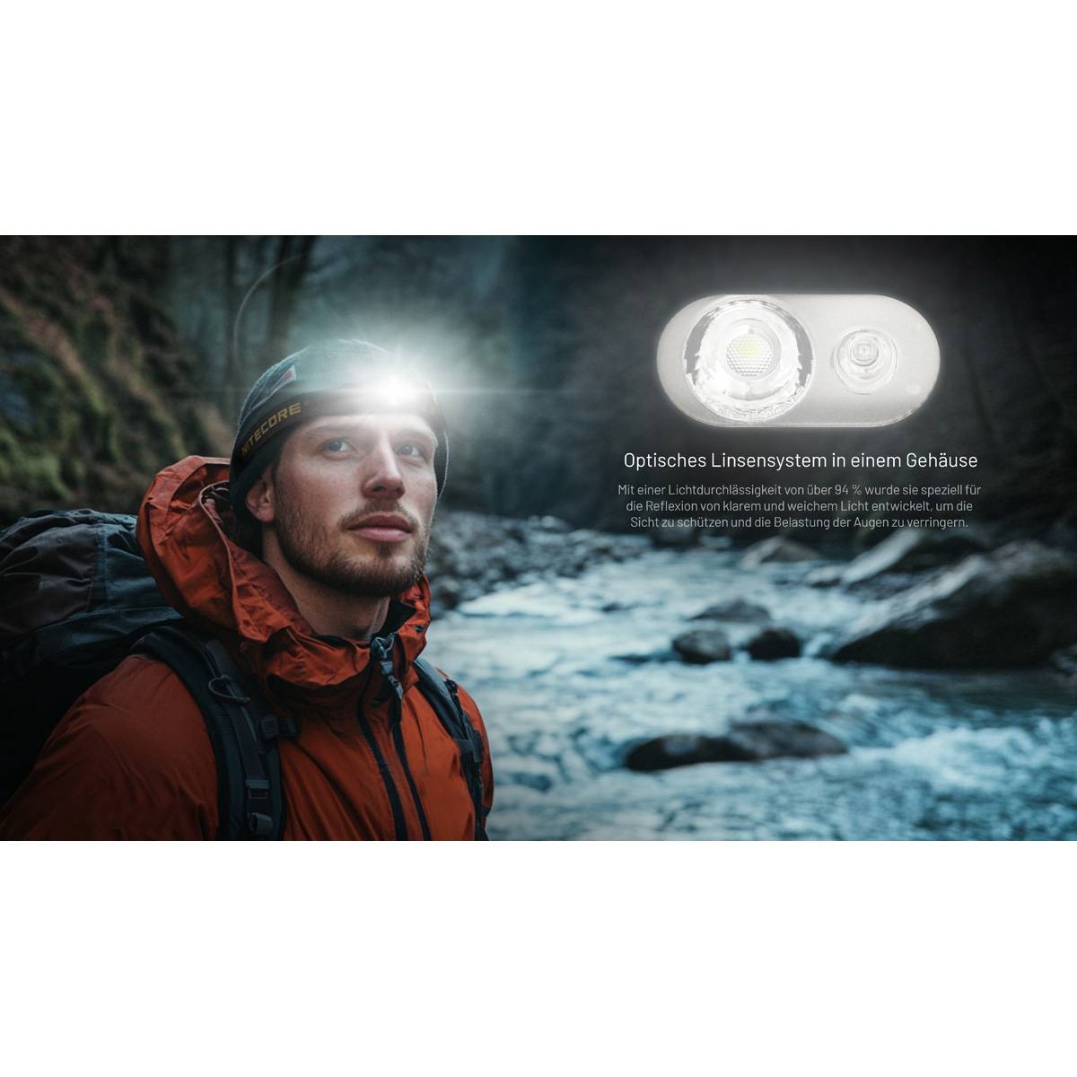 Nitecore HA11 V2 LED-Stirnlampe 240 Lumen - Schwarz/Gelb