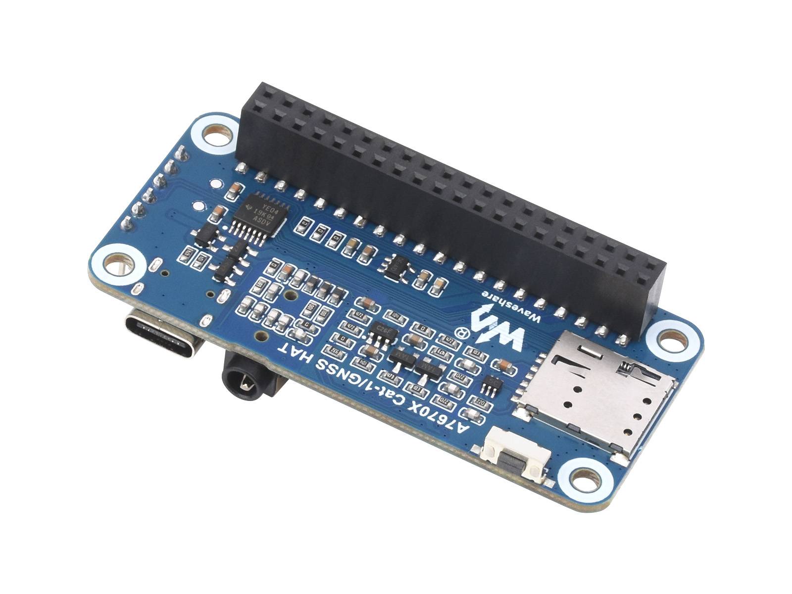 WaveShare Cat-1/GSM/GPRS/GNSS HAT for Raspberry Pi A7670E Module GNSS