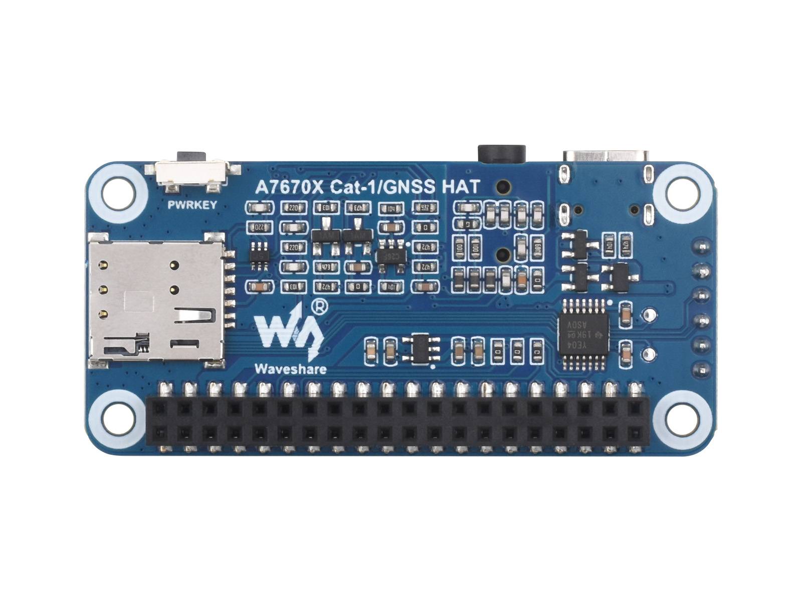 WaveShare Cat-1/GSM/GPRS/GNSS HAT for Raspberry Pi A7670E Module GNSS