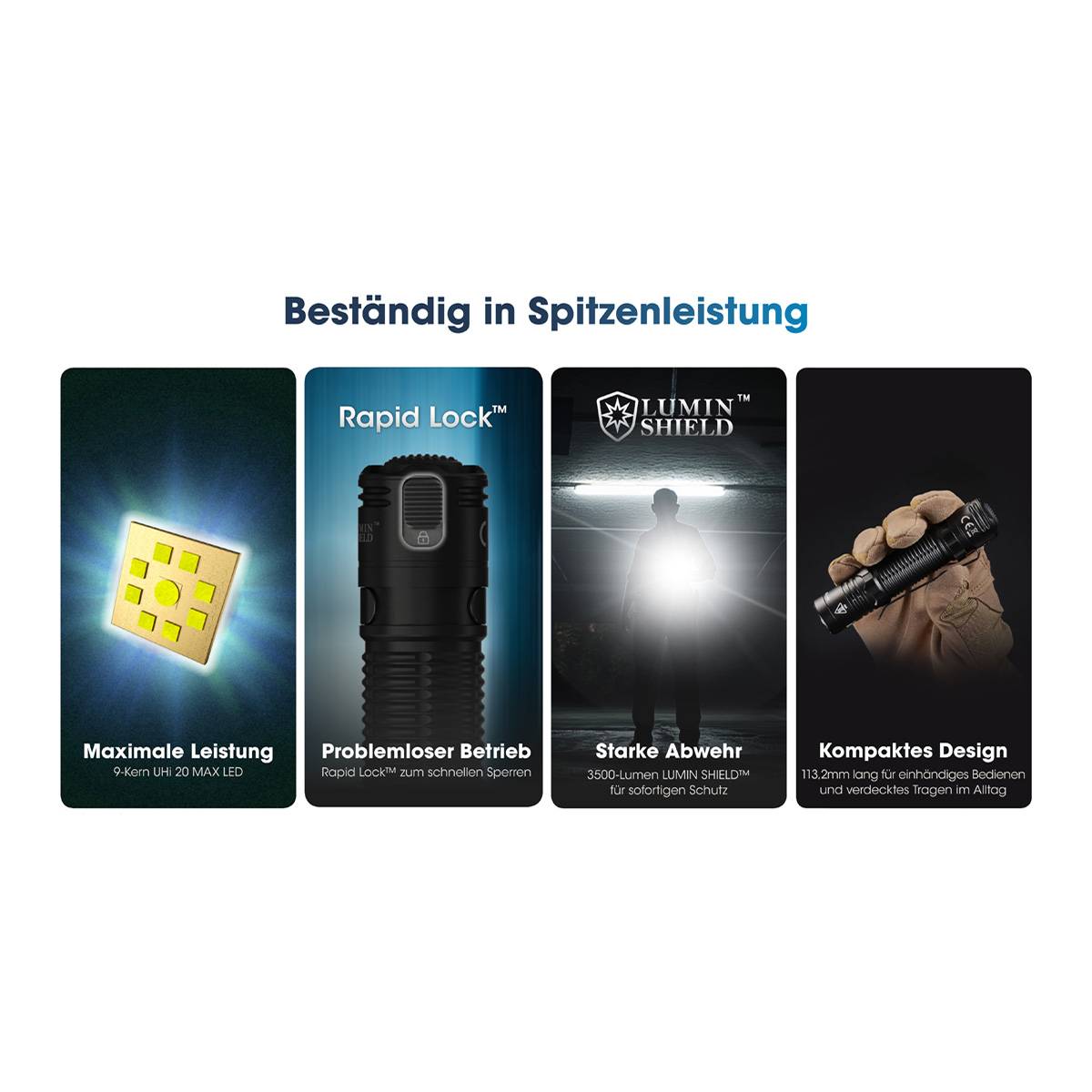 Nitecore EDC31 LED Taschenlampe 3500 Lumen - Schwarz