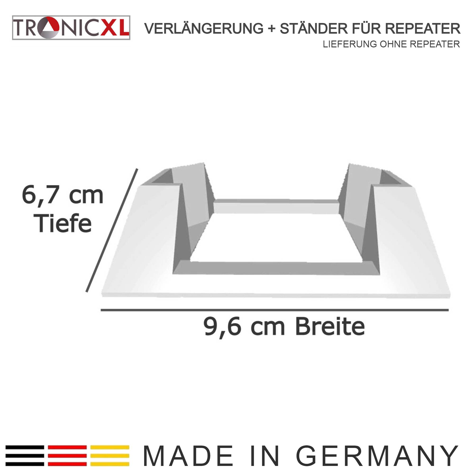 0,2m Verlängerung + Ständer passend für Repeater weiß für AVM Fritz!Repeater 2400 1160 1750e