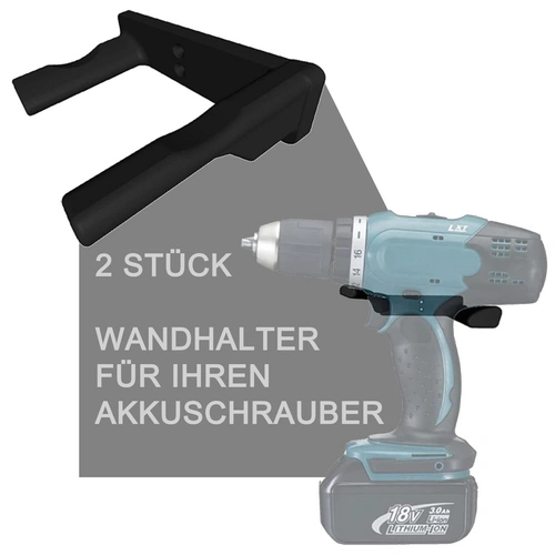 2 Stück Wandhalterung für Akkuschrauber für Bosch Makita Dewalt Ryobi etc. I Aufbewahrung Werkzeug 2 Stück Wandhalterung für Akkuschrauber für Bosch Makita Dewalt Ryobi etc. I Aufbewahrung Werkzeug