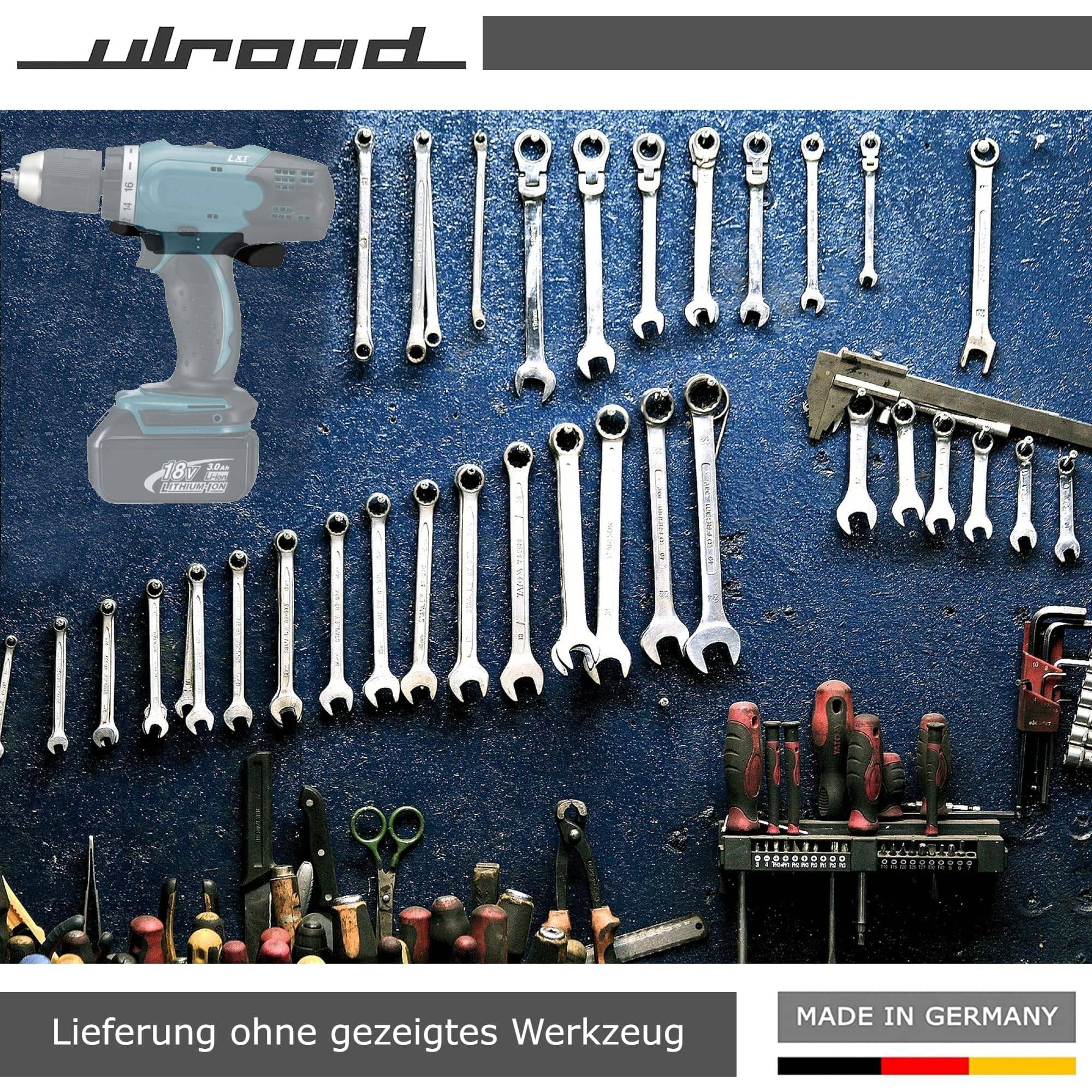 2 Stück Wandhalterung passend für Akkuschrauber für Bosch Makita Dewalt Ryobi etc. I Aufbewahrung Werkzeug