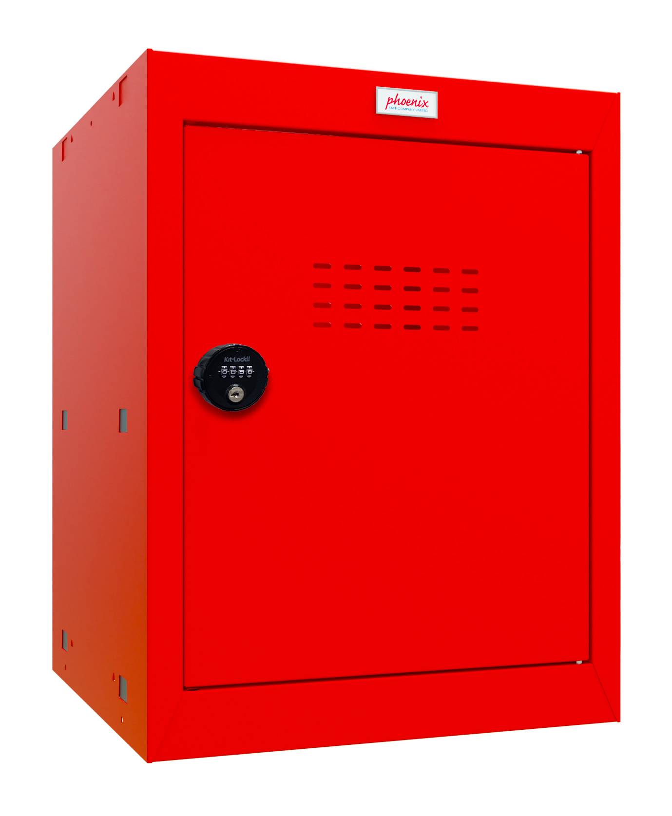 Phoenix CL0544RRC Würfel-Schließfach Cube Locker 66L Rot - Kombinationsschloss - Für Hause, Büro, Fitness, Schüle
