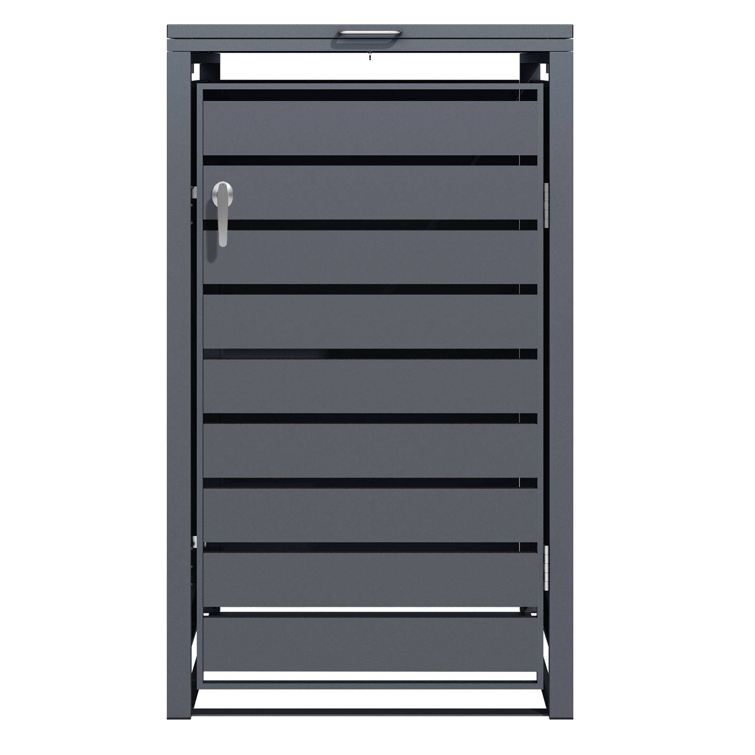 Phoenix GB1168AAK Aufbewahrungsbox mit einzelnen Rollen - Galvanisierter Stahl - Witterungsbeständig - Abdeckung für Außenbox - Anthrazit