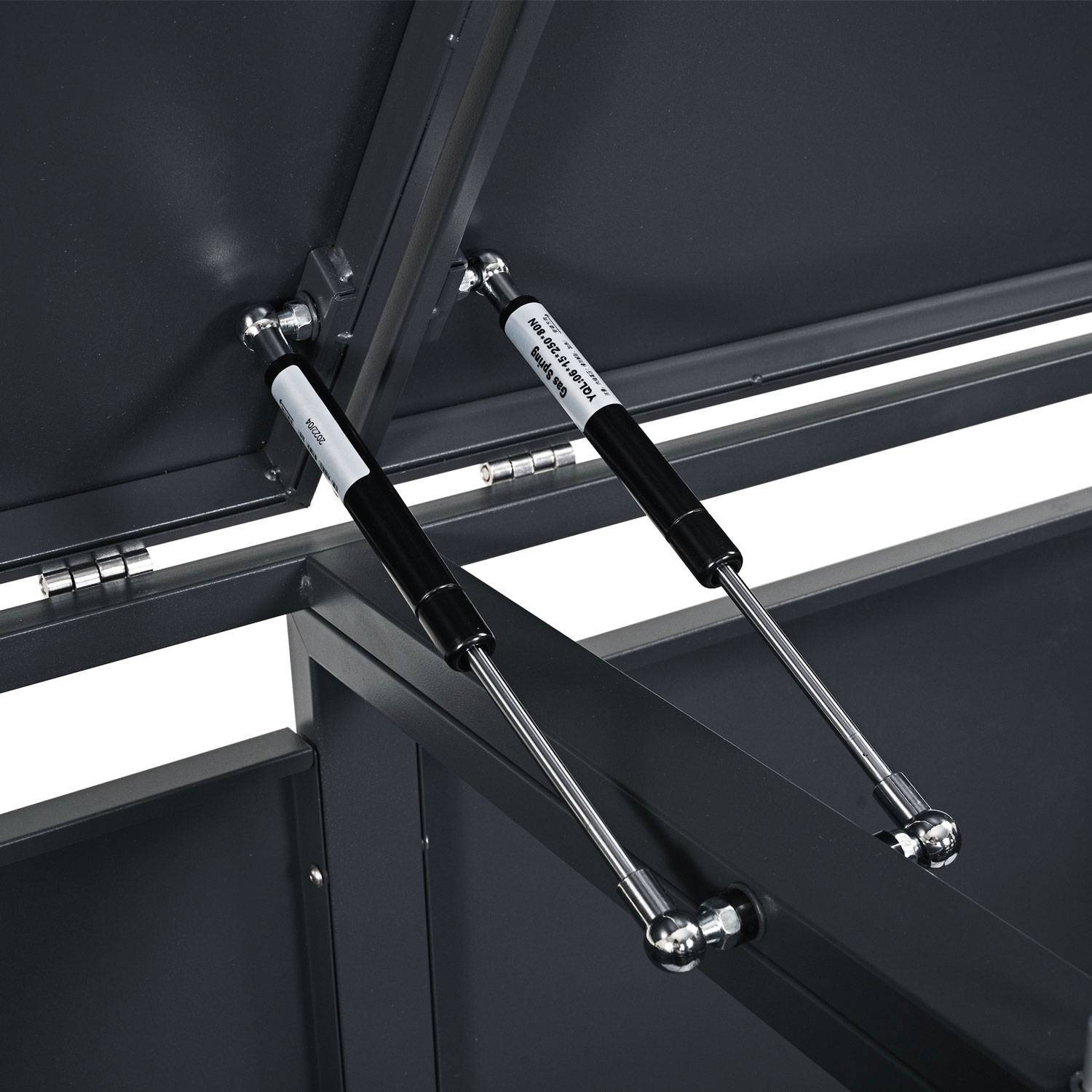 Phoenix GB2213AAK Aufbewahrungsbox mit doppelten Rollen - Galvanisierter Stahl - Witterungsbeständig - Abdeckung für Außenbox - Anthrazit