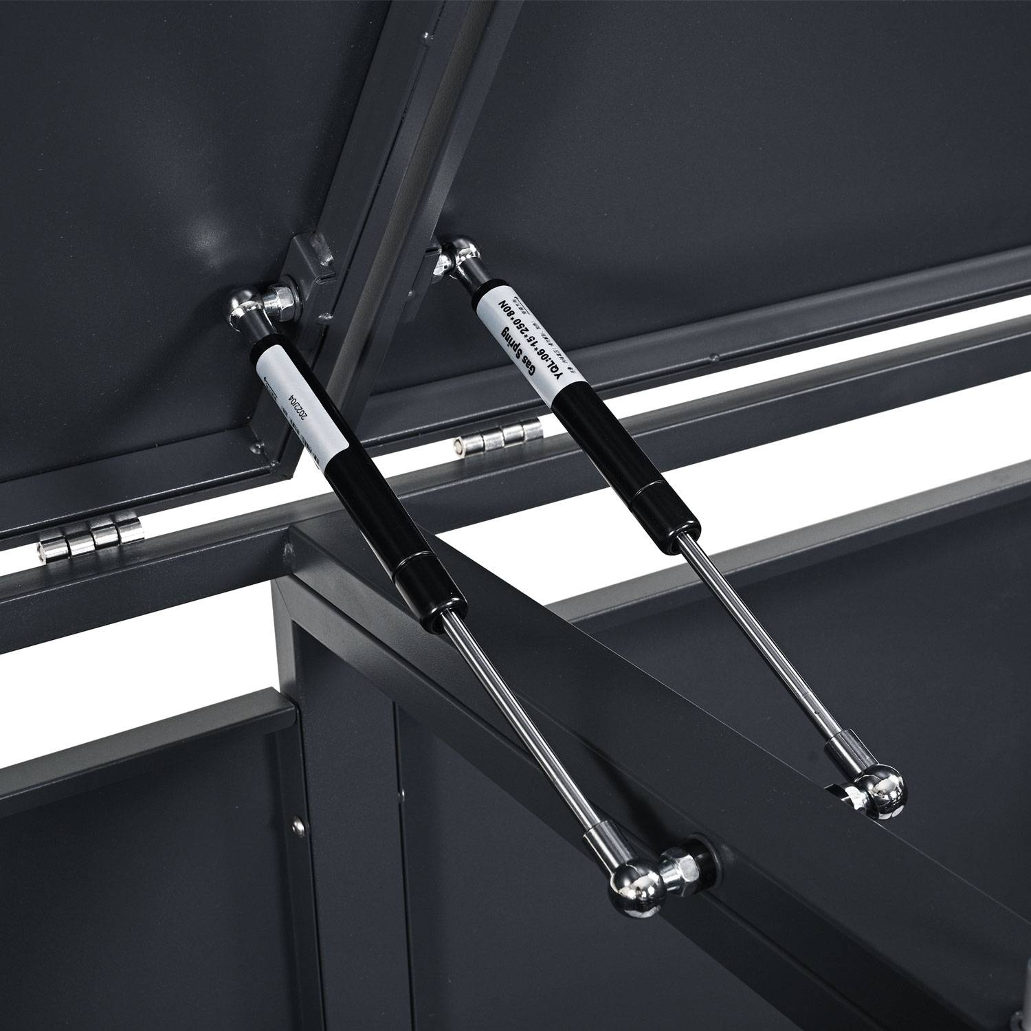 Phoenix GB2213AWK Aufbewahrungsbox mit doppelten Rollen - Galvanisierter Stahl - Witterungsbeständig - Abdeckung für Außenbox - Braun