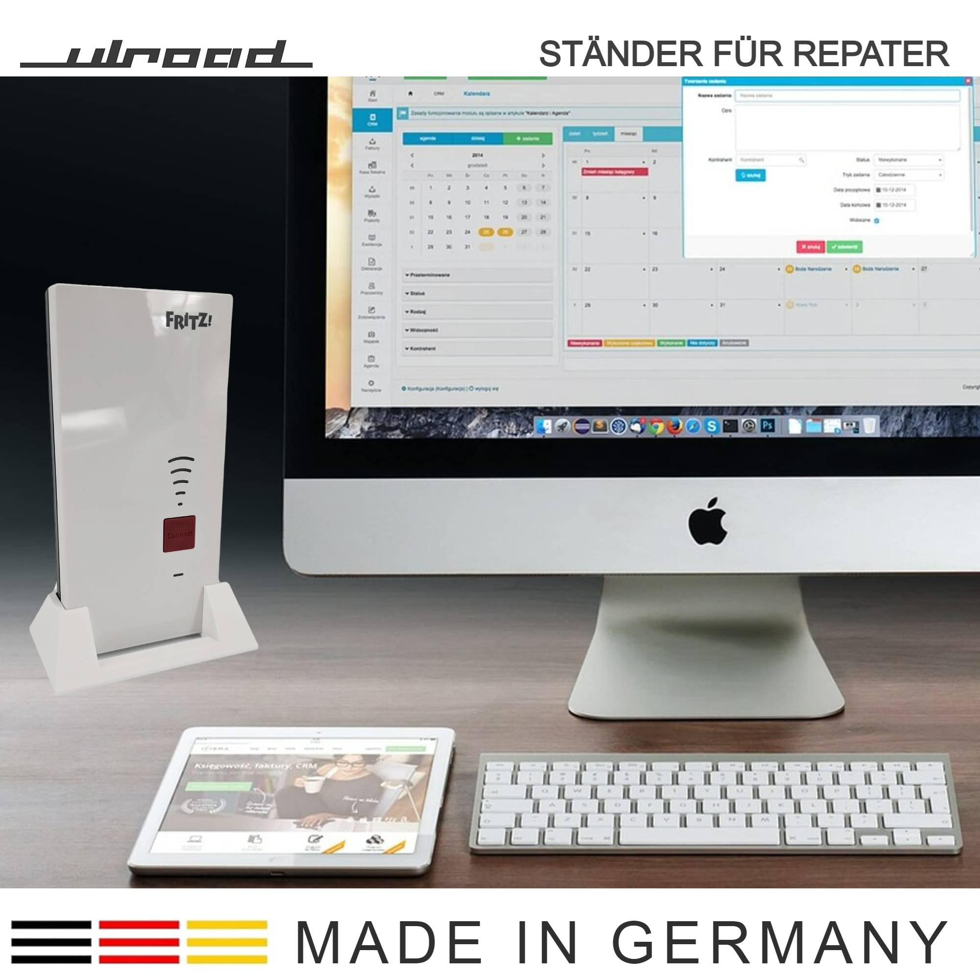 Ständer für Repeater weiß passend für AVM Fritz!Repeater 2400 1160 1750e Halterung Stand Halter