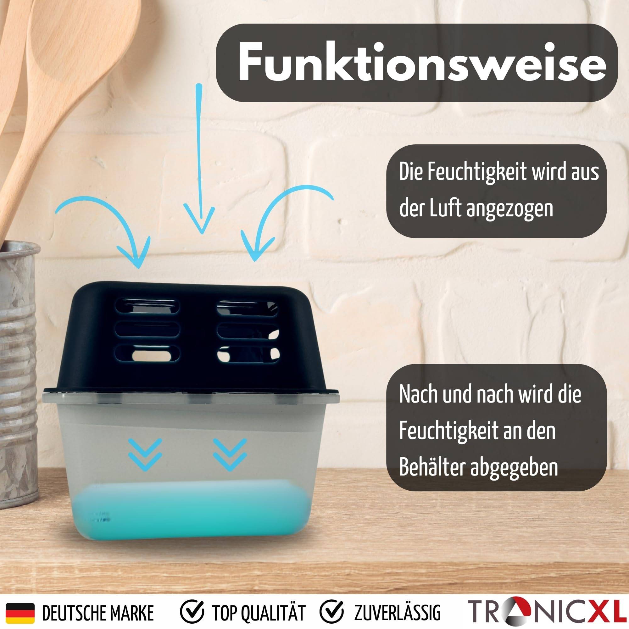 16 Luftentfeuchter Granulat + 32 Nachfüllpack 30m² Raumentfeuchter für Keller Bad Zuhause Büro ohne Strom Feuchtigkeitsabsorber Luft Entfeuchter