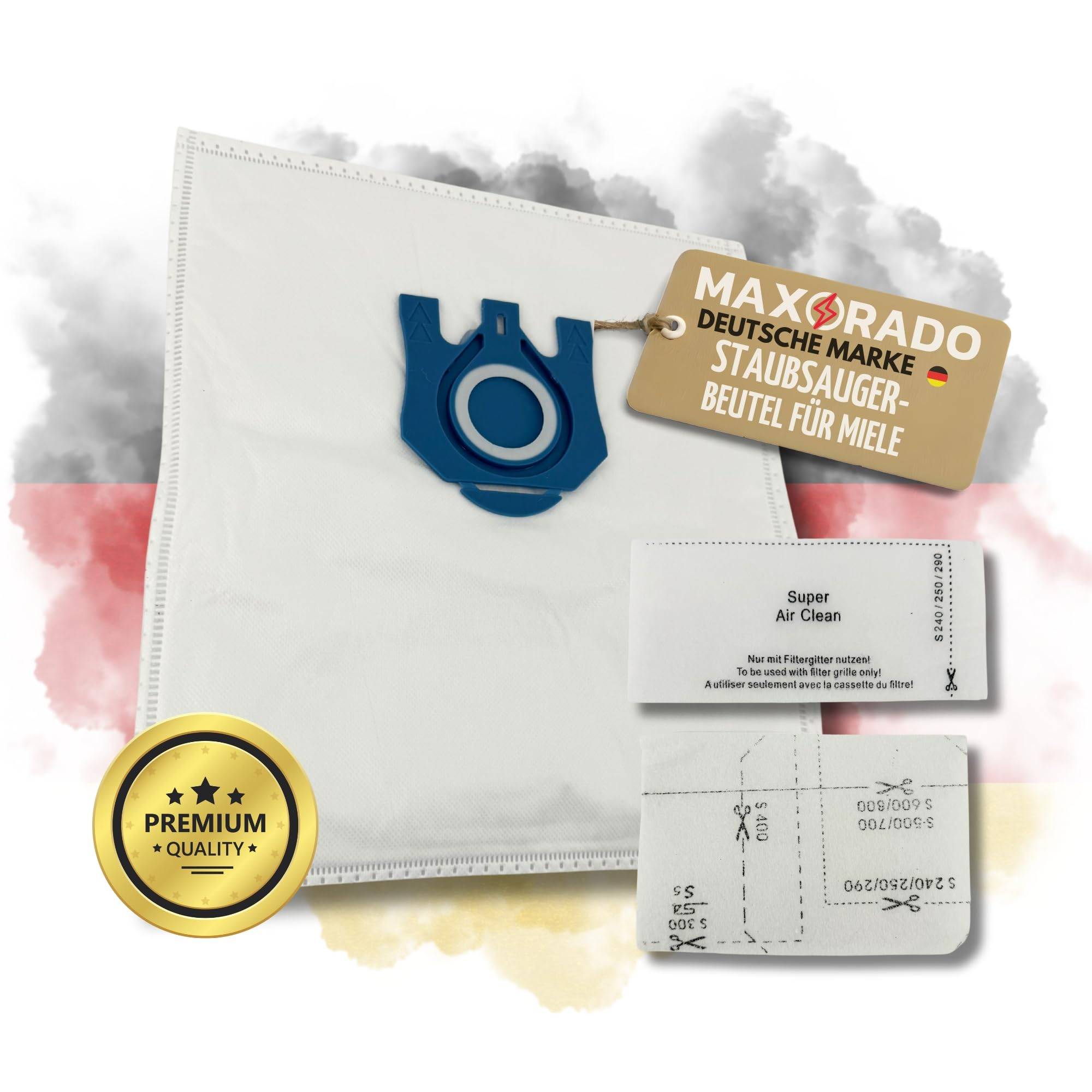 20 Staubsaugerbeutel + Filter kompatibel mit Miele S8000 S8300 S8310 S8320 S8330 S8360 S8370 Set Staubbeutel Filtertüten Ersatzteile S 8000 8300